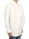 Embroid Logo Button Down Wind Long Sleeve Shirt White - NANAMICA - BALAAN 4