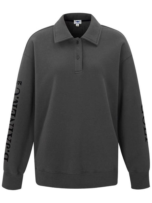 BJC collar overfit sweatshirt Charcoal - BLUE JAINER CLUB - BALAAN 1