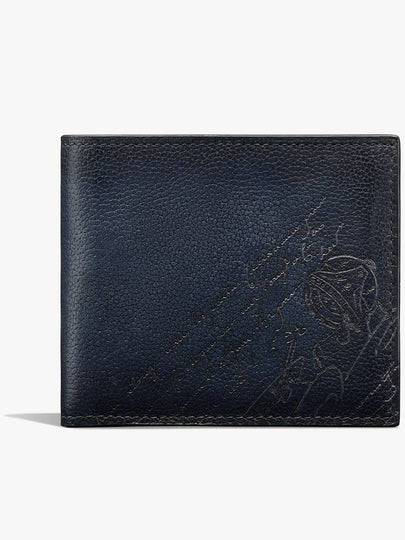 Makore Scritto Leather Half Wallet Indigo Denim - BERLUTI - BALAAN 2