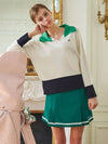 Sleeve color matching collar neck knit MK4SP312 - P_LABEL - BALAAN 1