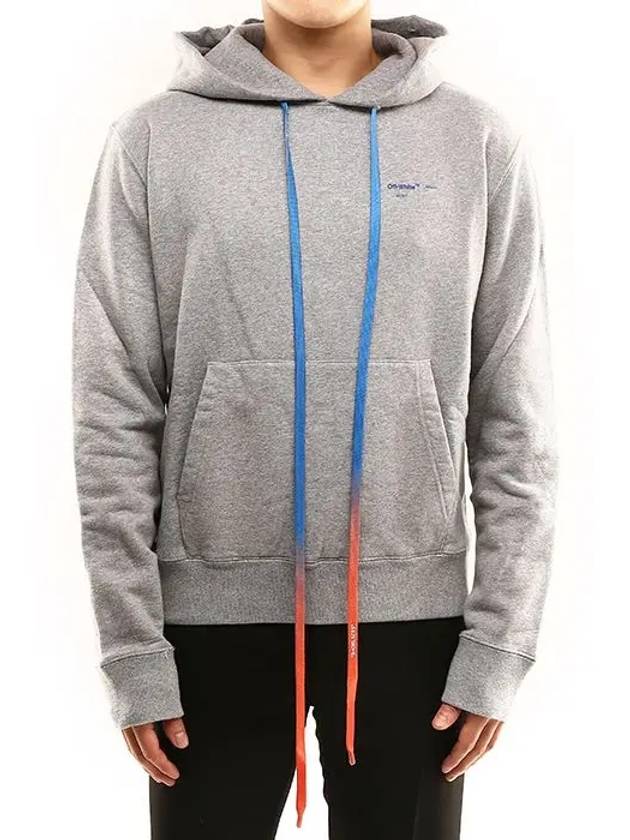 Acrylic Arrow Slim Fit Long Sleeve Hoodie Grey - OFF WHITE - BALAAN 3