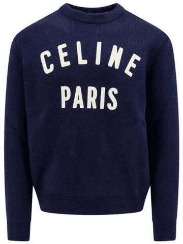 Cotton Sweater WITH Flock Logo 2ADMW338Y07MR B0651227398 - CELINE - BALAAN 1