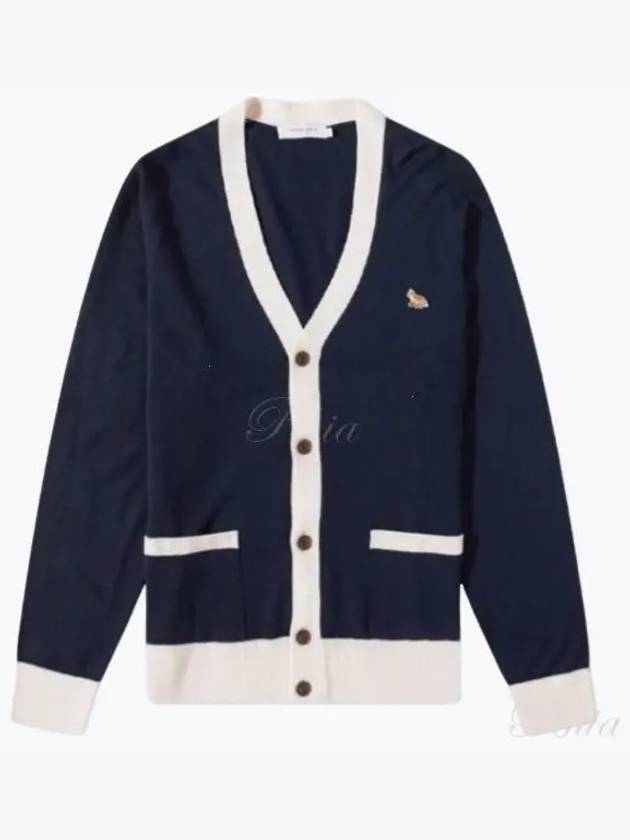 Baby Fox Bicolor Classic Cardigan Navy - MAISON KITSUNE - BALAAN 2