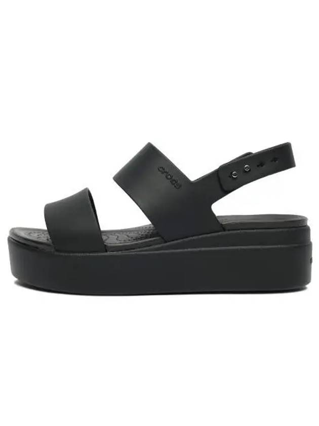 Brooklyn Low Wedge Sandals Black - CROCS - BALAAN 2