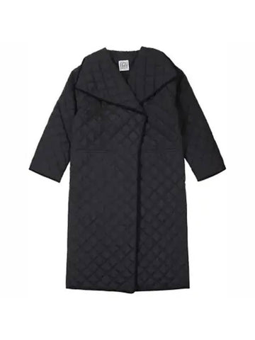 Signature Quilted Single Coat Black - TOTEME - BALAAN 1