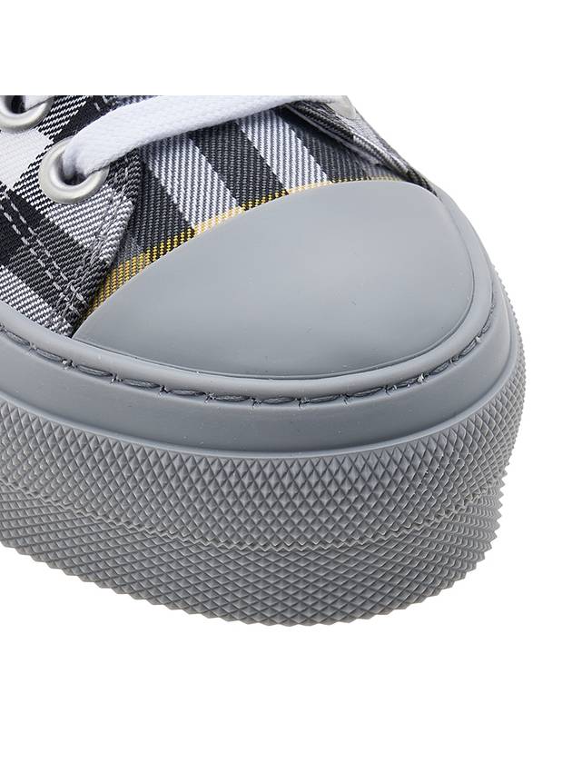 Vintage Check Cotton Low Top Sneakers Grey - BURBERRY - BALAAN 10