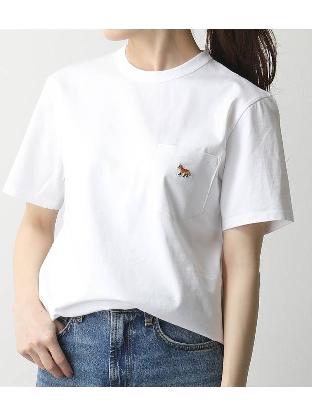 Baby Fox Patch Pocket Short Sleeve T-Shirt White - MAISON KITSUNE - BALAAN 6