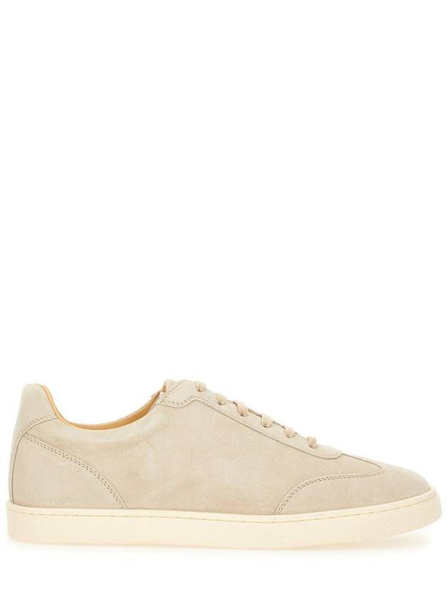 Almond Toe Leather Low Top Sneakers Neutrals - BRUNELLO CUCINELLI - BALAAN 2