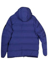 Seamless Logo Nylon Hooded Down Jacket Blue - STONE ISLAND - BALAAN 3