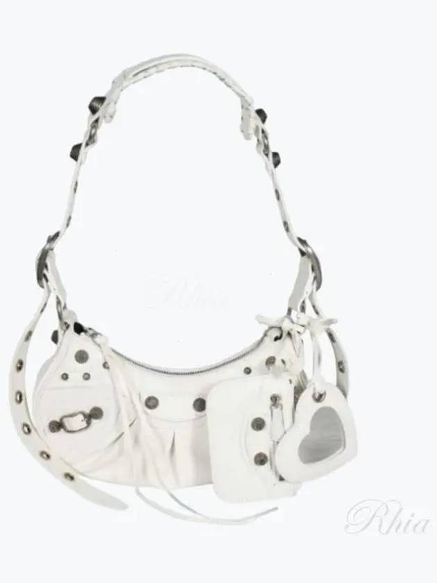 Le Cagole XS Lambskin Shoulder Bag White - BALENCIAGA - BALAAN 2