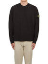 Compass Badge Crewneck Virgin Wool Knit Top Black - STONE ISLAND - BALAAN 3