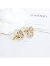 stud earrings metal strass gold crystal - CHANEL - BALAAN 4