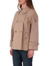 DTrench Double Breasted Short Trench Coat Brown - MAX MARA - BALAAN 5