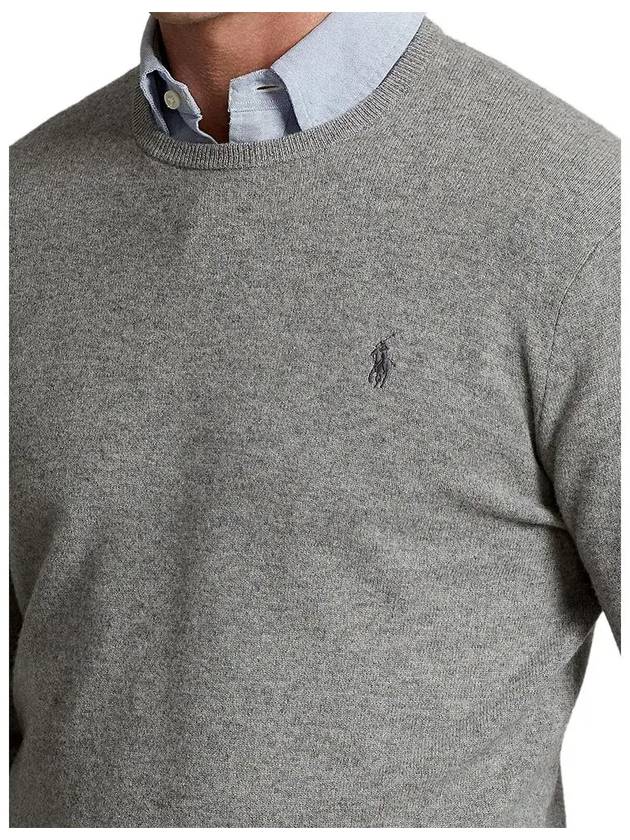 Logo Basic Pullover Knit Top Grey - POLO RALPH LAUREN - BALAAN 5