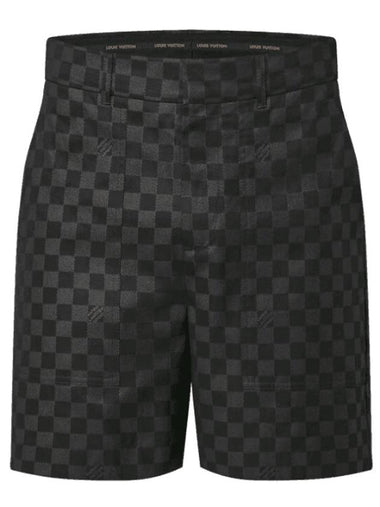 Damier Cotton Casual Shorts Black - LOUIS VUITTON - BALAAN 1