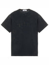 Men's Off Tie Dye Logo Short Sleeve T-Shirt Black - STONE ISLAND - BALAAN 2