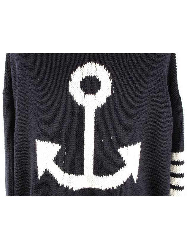 Diagonal armband anchor knit navy 4 105 - THOM BROWNE - BALAAN 2