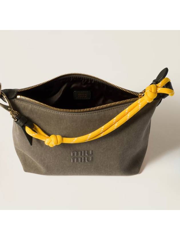 Gabardine Pouch Bag Olive Green - MIU MIU - BALAAN 4