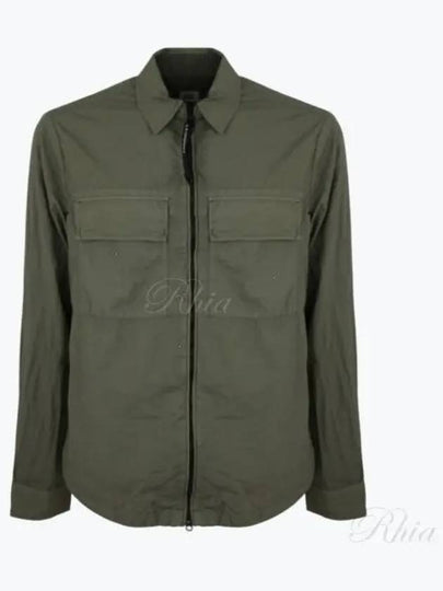 Taylon L Lens Shirt Zip Up Jacket Khaki - CP COMPANY - BALAAN 2