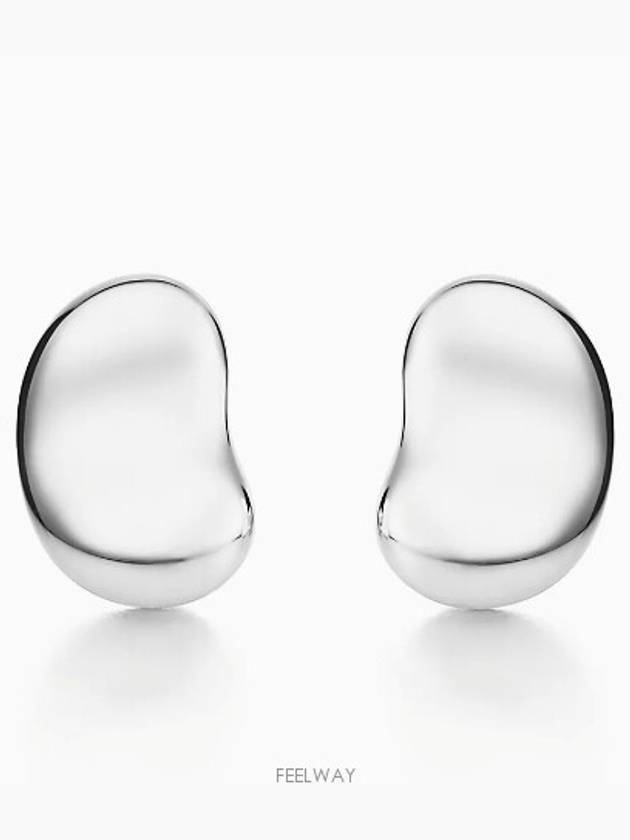 Tiffany Elsa Peretti Bean Design Earrings Sterling Silver 9mm - TIFFANY & CO. - BALAAN 1