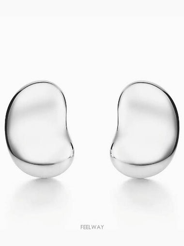 Tiffany Elsa Peretti Bean Design Earrings Sterling Silver 9mm - TIFFANY & CO. - BALAAN 1