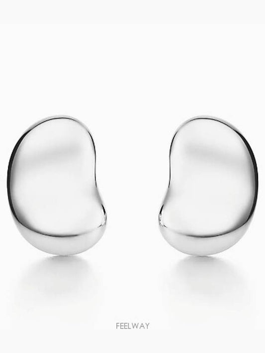 Tiffany Elsa Peretti Bean Design Earrings Sterling Silver 9mm - TIFFANY & CO. - BALAAN 1