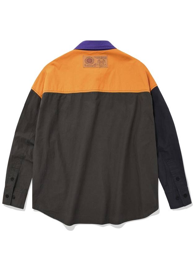 Color Block Oversized Fit Cotton Shirt - CONECTX - BALAAN 3