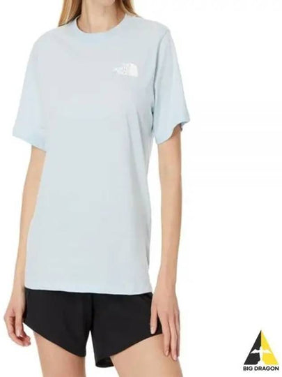 Women's Box NSE Short Sleeve T-Shirt Blue - THE NORTH FACE - BALAAN 2