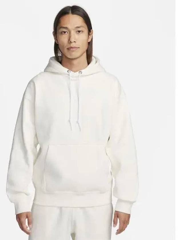 Solo Swoosh Fleece Pullover Hoodie White - NIKE - BALAAN 2