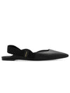 Leather Slingback Flat Black - SALVATORE FERRAGAMO - BALAAN 2