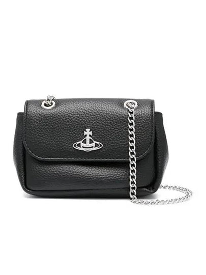 ORB Chain Small Shoulder Bag Black - VIVIENNE WESTWOOD - BALAAN 2