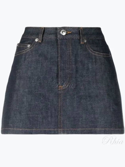 WoMen's Mini Jupe Denim Skirt Indigo - A.P.C. - BALAAN 2