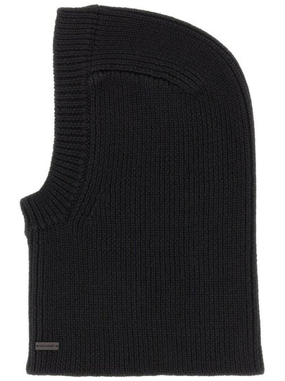 Rib Wool Large Balaclava Black - SAINT LAURENT - BALAAN 2