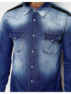 Classic Ranch Distress Denim Shirt - VIVIENNE WESTWOOD - BALAAN 3