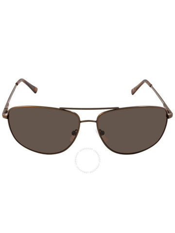 Calvin Klein Brown Navigator Men's Sunglasses CK19137S 200 63 - CALVIN KLEIN - BALAAN 1