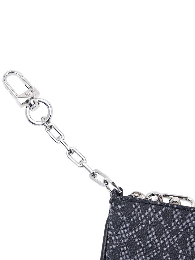 Monogram Logo Plaque Card Wallet Black - MICHAEL KORS - BALAAN 9