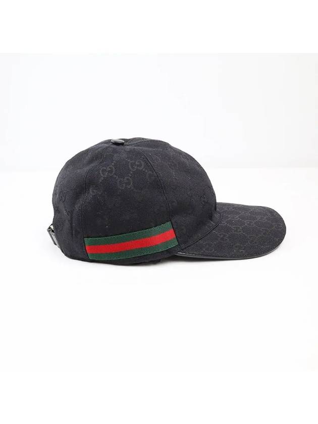 Original GG Web Supreme Canvas Baseball Ball Cap Black - GUCCI - BALAAN 5