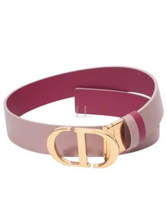 30 Montaigne 35mm Smooth Calfskin Reversible Belt Pink - DIOR - BALAAN 2