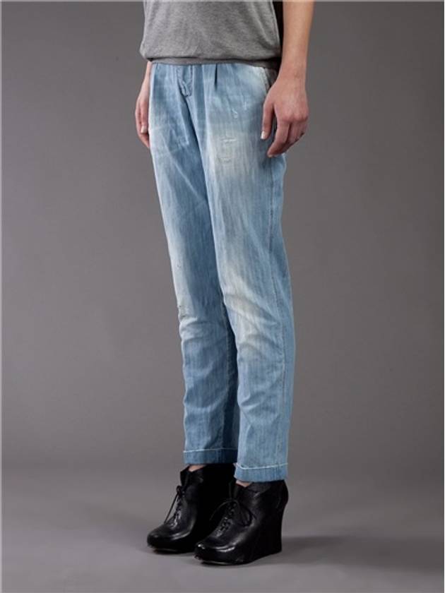 Distressed Pleated Denim Pants - DSQUARED2 - BALAAN 5