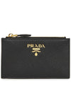 Saffiano Card Wallet Black - PRADA - BALAAN 8