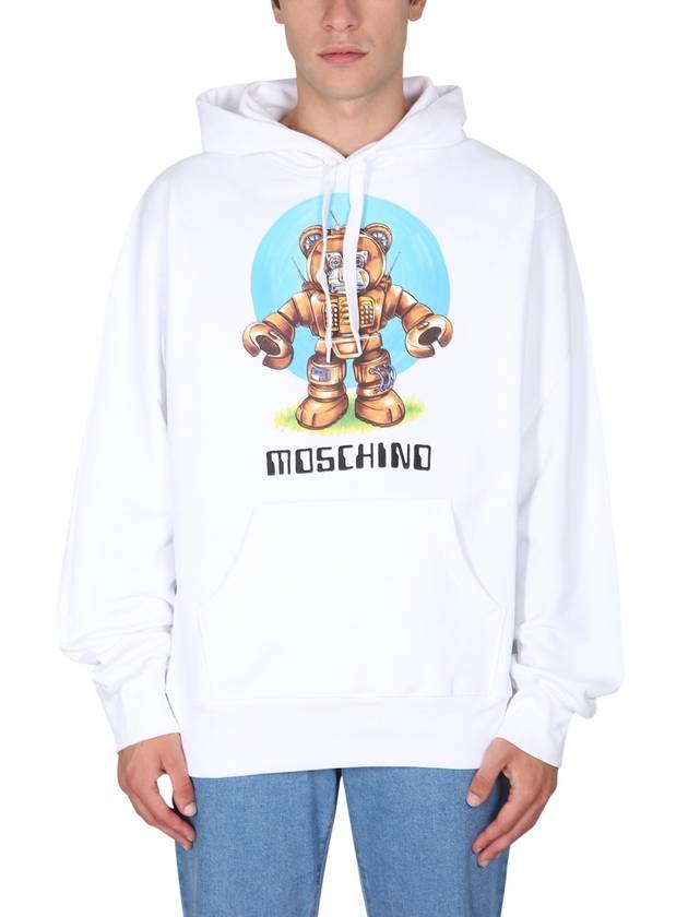 Men's Hooded White - MOSCHINO - BALAAN 2