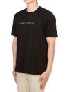 Metropolis Series Mercerized Jersey Graphic Badge Short Sleeve T-Shirt Black - CP COMPANY - BALAAN 4