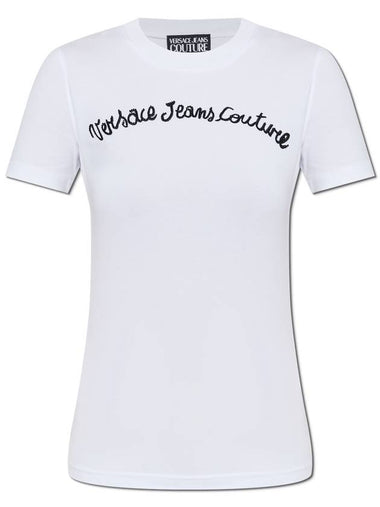 Versace Jeans Couture T-shirt With Logo, Women's, White - VERSACE - BALAAN 1