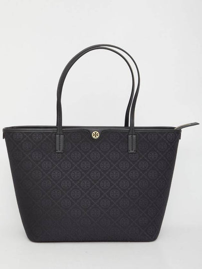 T Monogram Tote Bag Black - TORY BURCH - BALAAN 2