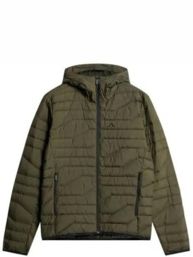 Men's Cliff Light Down Hooded Jacket Forest Green - J.LINDEBERG - BALAAN 2