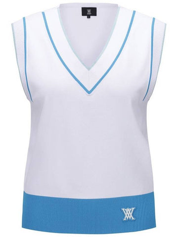 WOMEN ESSENTIAL V NECK VESTWH - ANEWGOLF - BALAAN 1