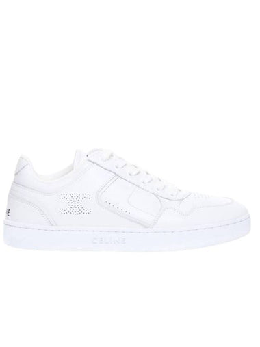 logo on leather low top sneakers white - CELINE - BALAAN 1