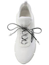 Triangle Logo Knit Low Top Sneakers White - PRADA - BALAAN 4