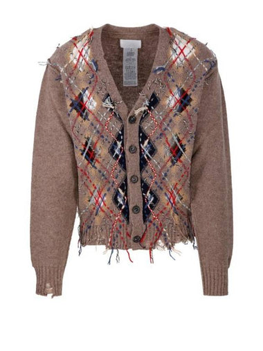 Destroyed Stitch Cardigan Brown - MAISON MARGIELA - BALAAN 1