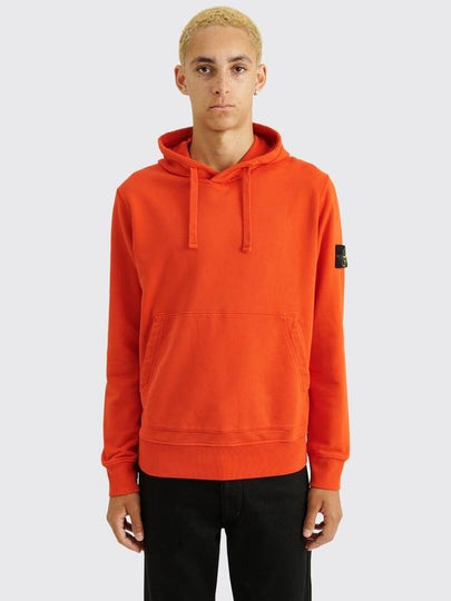 Signature Logo Patch Hoodie Orange - STONE ISLAND - BALAAN 2